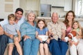 Multigeneration family spending leisure time Royalty Free Stock Photo