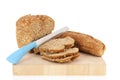 Multigrain bread on board Royalty Free Stock Photo