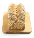 Multigrain bread on a chopping board Royalty Free Stock Photo