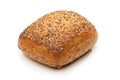 Multigrain bread roll isolalted against white