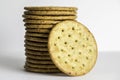 Multigrain Healthy Crackers Stacked Royalty Free Stock Photo