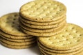 Multigrain Healthy Crackers Stacked Royalty Free Stock Photo