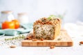 multigrain sourdough bread with seeds and nuts on top Royalty Free Stock Photo