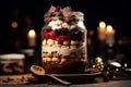 multilayer christmas cookies in jar