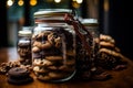 multilayer christmas cookies in jar