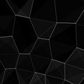 Multilayer sphere of honeycombs. Futuristic black hexagon background. Futuristic honeycomb concept. Pattern for wallpaper design.