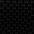 Multilayer sphere of honeycombs. Futuristic black hexagon background. Futuristic honeycomb concept. Pattern for wallpaper design.