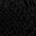 Multilayer sphere of honeycombs. Futuristic black hexagon background. Futuristic honeycomb concept. Pattern for wallpaper design.