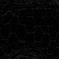 Multilayer sphere of honeycombs. Futuristic black hexagon background. Futuristic honeycomb concept. Pattern for wallpaper design.