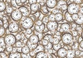 Abstract multilayered antique watches background Royalty Free Stock Photo