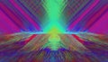 Multilayered Glitch Art Background Abstract Digital Dreamscape Blending Neon Hues and Textures in a Mesmerizing Symphony of Light Royalty Free Stock Photo