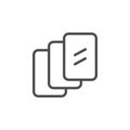 Multilayered screen protection line icon