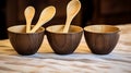 Multilayered Wooden Bowls With Precisionist Tonal Contrast