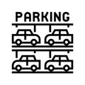 multilevel parking line icon vector illustration