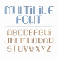 Multiline font, alphabet