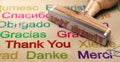 Multilingual Message Of Thanks, Using English, German, Spanish and French Languages