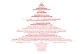 Multilingual Text In Christmas Tree shape