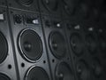 Multimedia acoustic sound speaker system. Music concept backgr Royalty Free Stock Photo