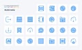25 Multimedia Blue icon pack