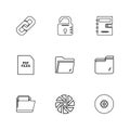 multimedia , camera , user interface , folders , directory , eps icon set vector