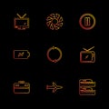 multimedia , camera , user interface , folders , directory , eps icon set vector Royalty Free Stock Photo