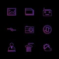 multimedia , camera , user interface , folders , directory , eps icon set vector Royalty Free Stock Photo