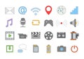 Multimedia colorful icons set