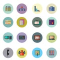 ICT multimedia and communication icon set