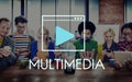Multimedia Communication Technology Network Concept