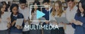 Multimedia Communication Technology Network Concept
