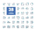 Multimedia devices and symbols icons set Royalty Free Stock Photo