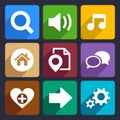 Multimedia flat icons set 4