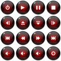 Multimedia icon/button set Royalty Free Stock Photo