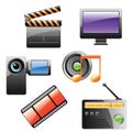 Multimedia icon set