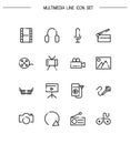 Multimedia icon set Royalty Free Stock Photo