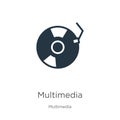 Multimedia icon vector. Trendy flat multimedia icon from multimedia collection isolated on white background. Vector illustration Royalty Free Stock Photo