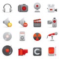 Multimedia Icons | Red Serie 01