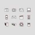 Multimedia icons set