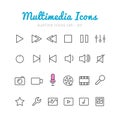 Multimedia icons set