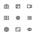 Multimedia icons set. Vector icon. Media button. Design element app or website Royalty Free Stock Photo