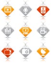 Multimedia icons Royalty Free Stock Photo