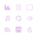 multimedia , play, pause , volume , sound , microphone , eps ic