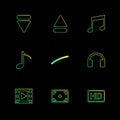 multimedia , play, pause , volume , sound , microphone , eps ic