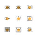 multimedia , play, pause , volume , sound , microphone , eps ic