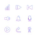 multimedia , play, pause , volume , sound , microphone , eps ic