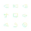 multimedia , play, pause , volume , sound , microphone , eps ic