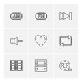 multimedia , play, pause , volume , sound , microphone , eps ic