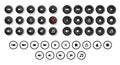 Multimedia Player Icons Set, set of modern design buttons for web, internet and mobile applications Royalty Free Stock Photo