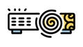 Multimedia Projector Icon: Presentation Cinema Device, vector design Generative AI Royalty Free Stock Photo