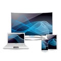 Multimedia screens Royalty Free Stock Photo